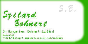 szilard bohnert business card